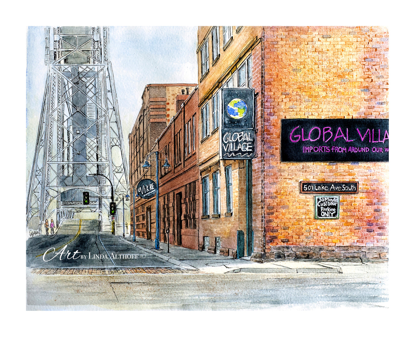 Canal Park Near the Bridge Print