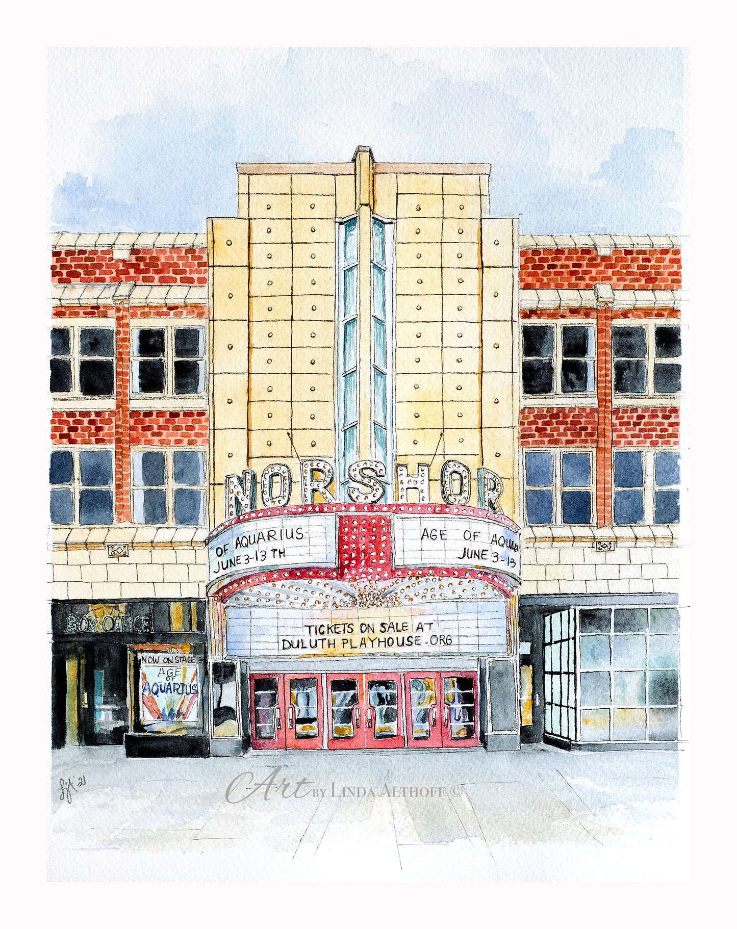 Downtown Duluth NorShor Theater Print