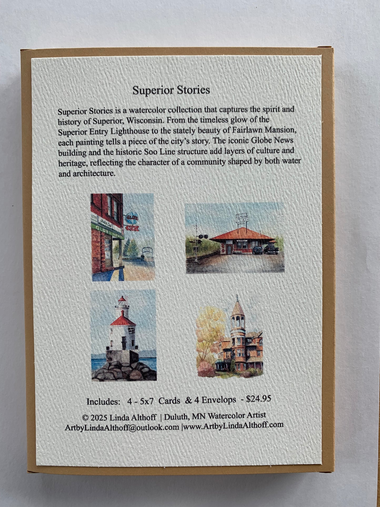 Superior Stories - 5x7 Greeting Card Set (4 cards & envelopes)